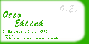 otto ehlich business card
